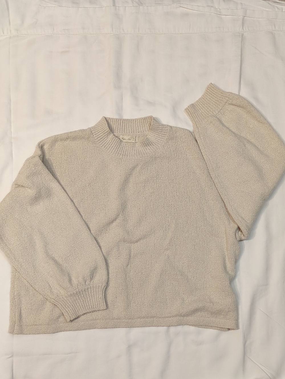 Rylee + Cru Soft Cream Mockneck Sweater